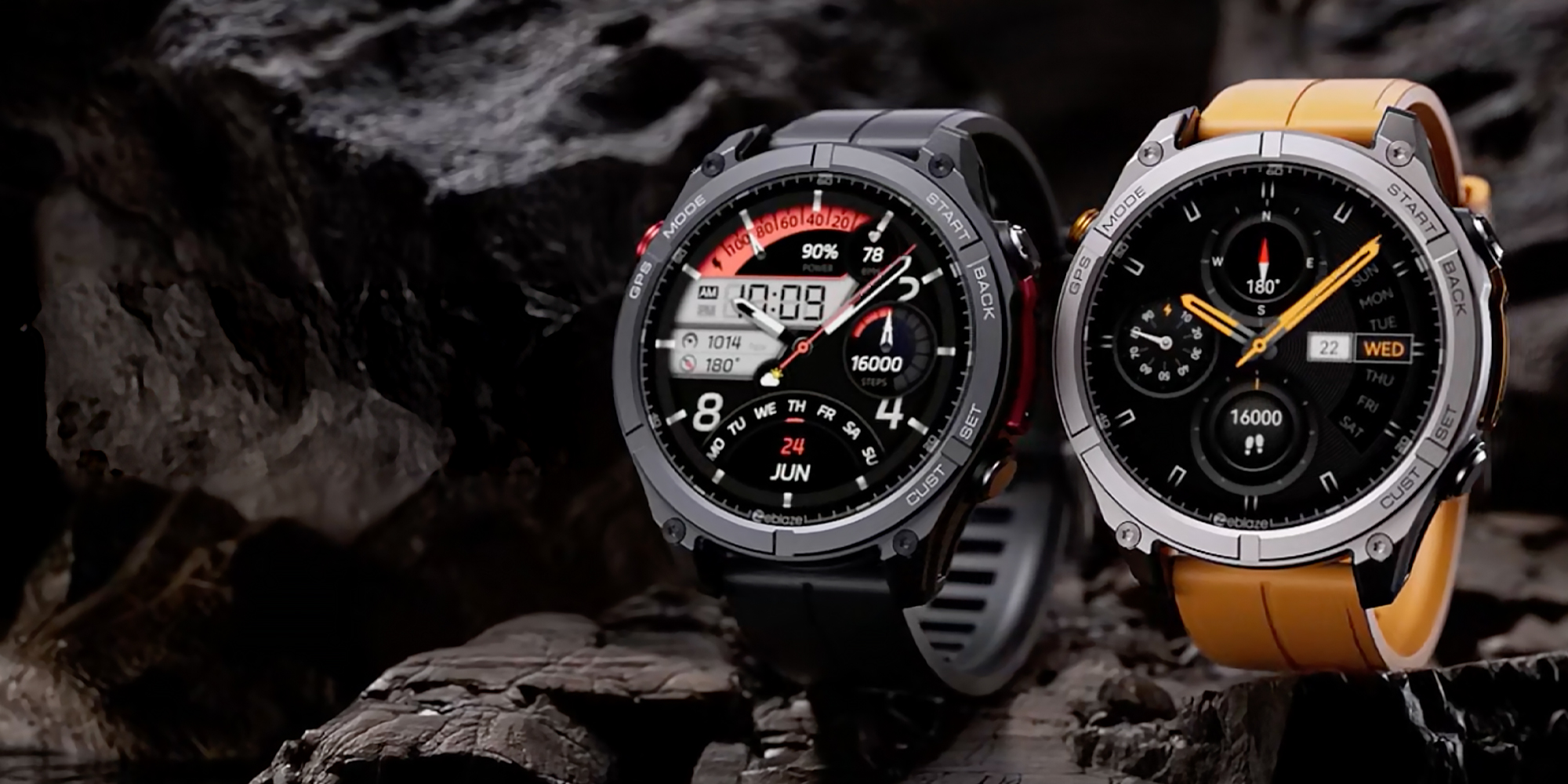 width=100% Smartwatch Zeblaze Stratos 4 - czarny